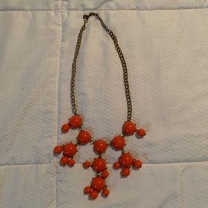Coral bubble statement necklace
